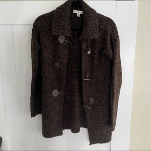 Brown cardigan with toggles. Great thick soft material
